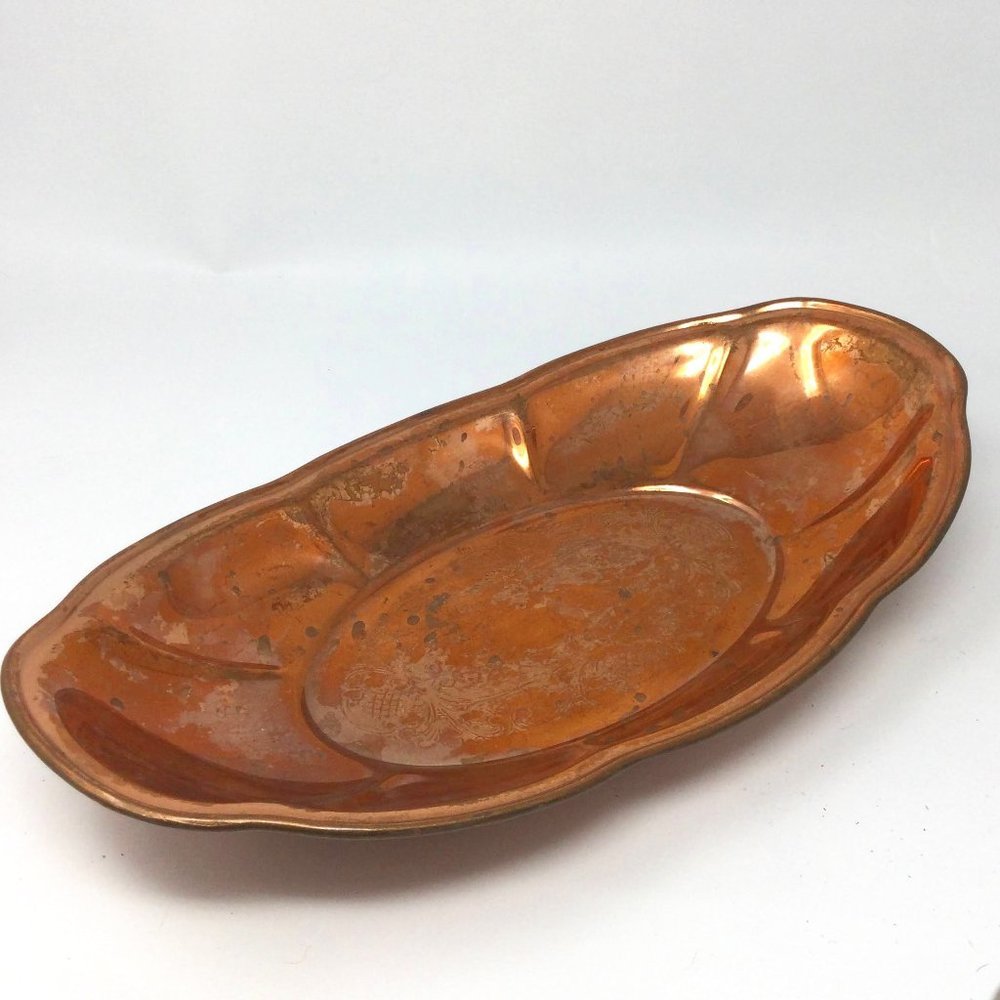 Vintage Coppercraft Guild Copper Scalloped Bowl